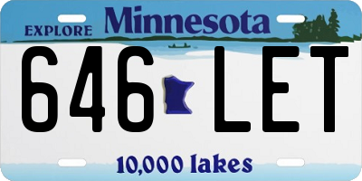 MN license plate 646LET