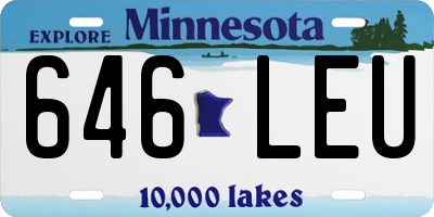 MN license plate 646LEU