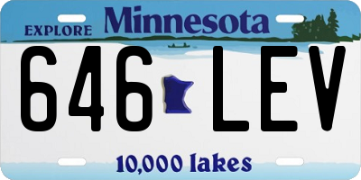 MN license plate 646LEV