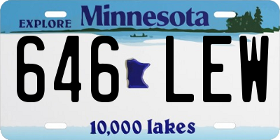 MN license plate 646LEW