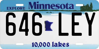 MN license plate 646LEY