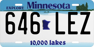 MN license plate 646LEZ