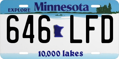 MN license plate 646LFD