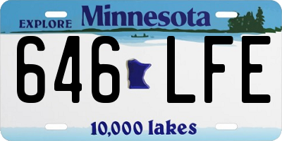 MN license plate 646LFE