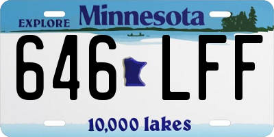 MN license plate 646LFF