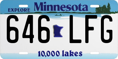 MN license plate 646LFG
