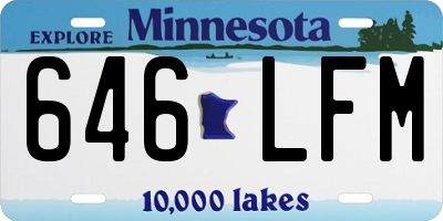 MN license plate 646LFM