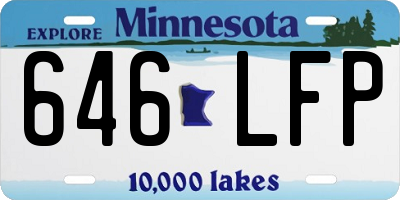 MN license plate 646LFP