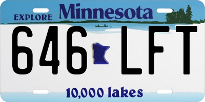 MN license plate 646LFT