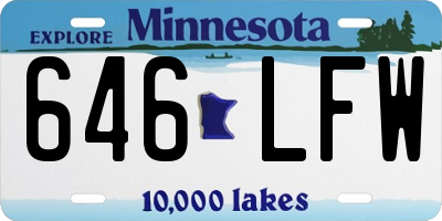 MN license plate 646LFW