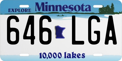 MN license plate 646LGA