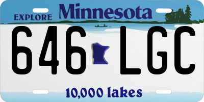 MN license plate 646LGC