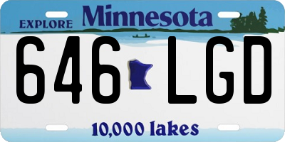 MN license plate 646LGD