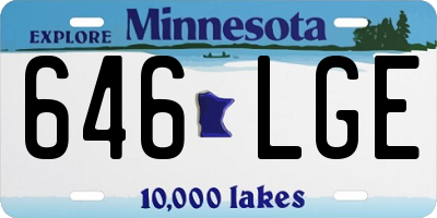 MN license plate 646LGE