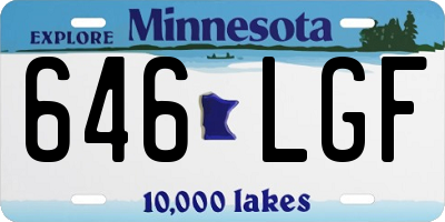 MN license plate 646LGF