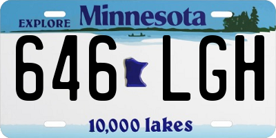 MN license plate 646LGH