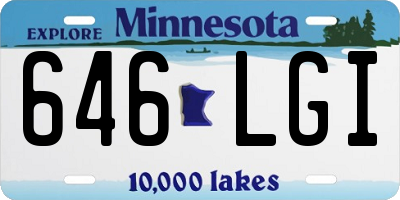 MN license plate 646LGI
