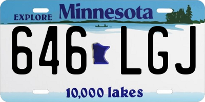 MN license plate 646LGJ