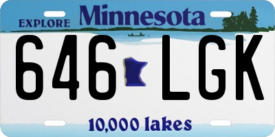 MN license plate 646LGK