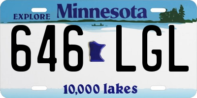 MN license plate 646LGL