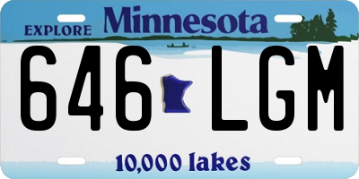 MN license plate 646LGM