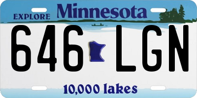 MN license plate 646LGN