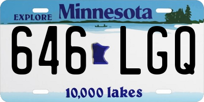 MN license plate 646LGQ