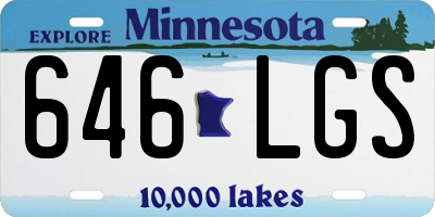 MN license plate 646LGS