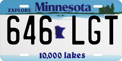 MN license plate 646LGT