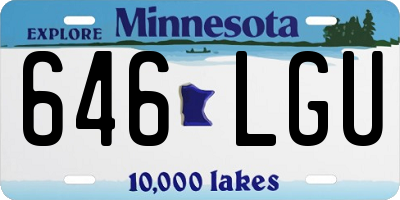 MN license plate 646LGU