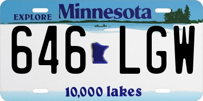 MN license plate 646LGW
