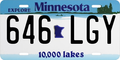 MN license plate 646LGY