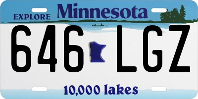 MN license plate 646LGZ