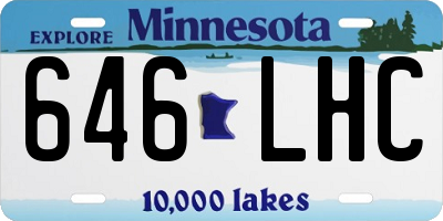 MN license plate 646LHC