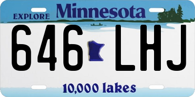MN license plate 646LHJ