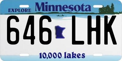 MN license plate 646LHK