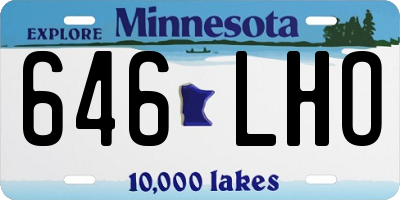 MN license plate 646LHO