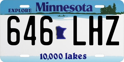 MN license plate 646LHZ