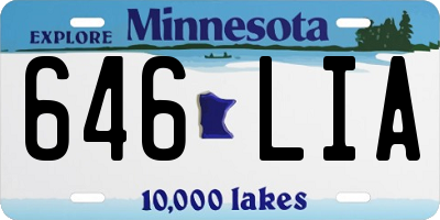 MN license plate 646LIA