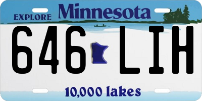 MN license plate 646LIH