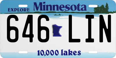 MN license plate 646LIN