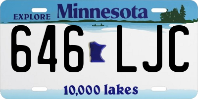 MN license plate 646LJC