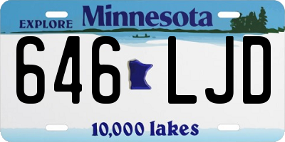 MN license plate 646LJD
