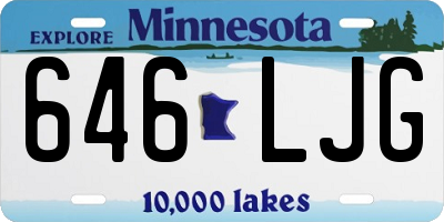 MN license plate 646LJG