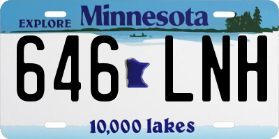 MN license plate 646LNH