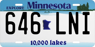 MN license plate 646LNI