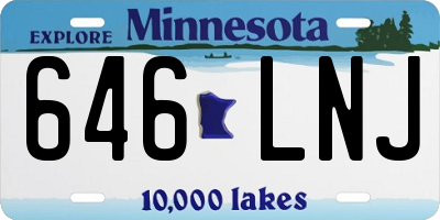 MN license plate 646LNJ