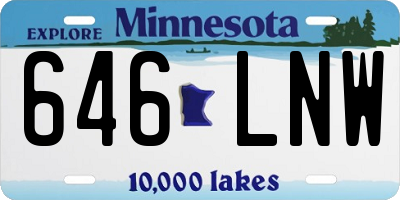 MN license plate 646LNW