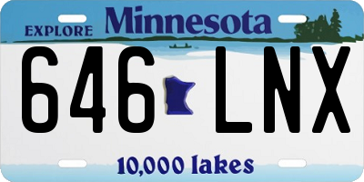 MN license plate 646LNX
