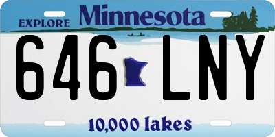 MN license plate 646LNY